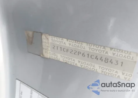 2001 Toyota Camry Solara Sle V6 z USA, uszkodzony, nr VIN 2T1CF22P61C448431